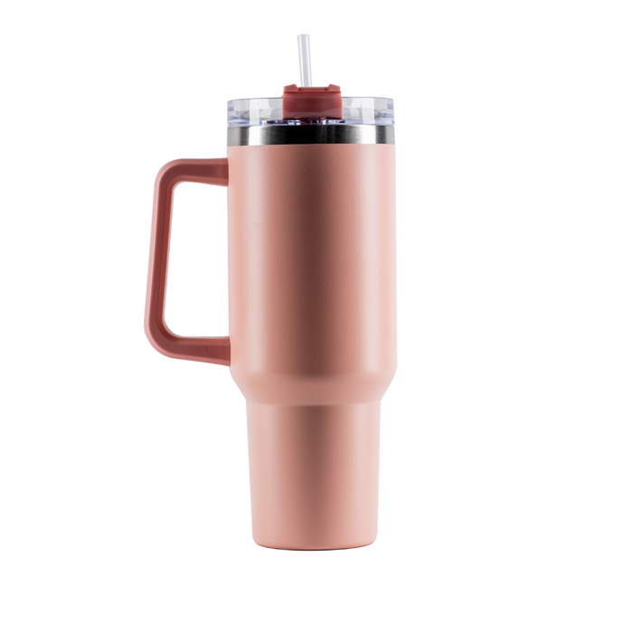 Termo Acero Inoxidable ONYX 40 Oz con Agarradera y Popote